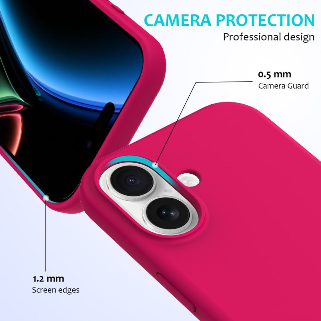 iPhone 17 Silicone Phone Case - Hot pink