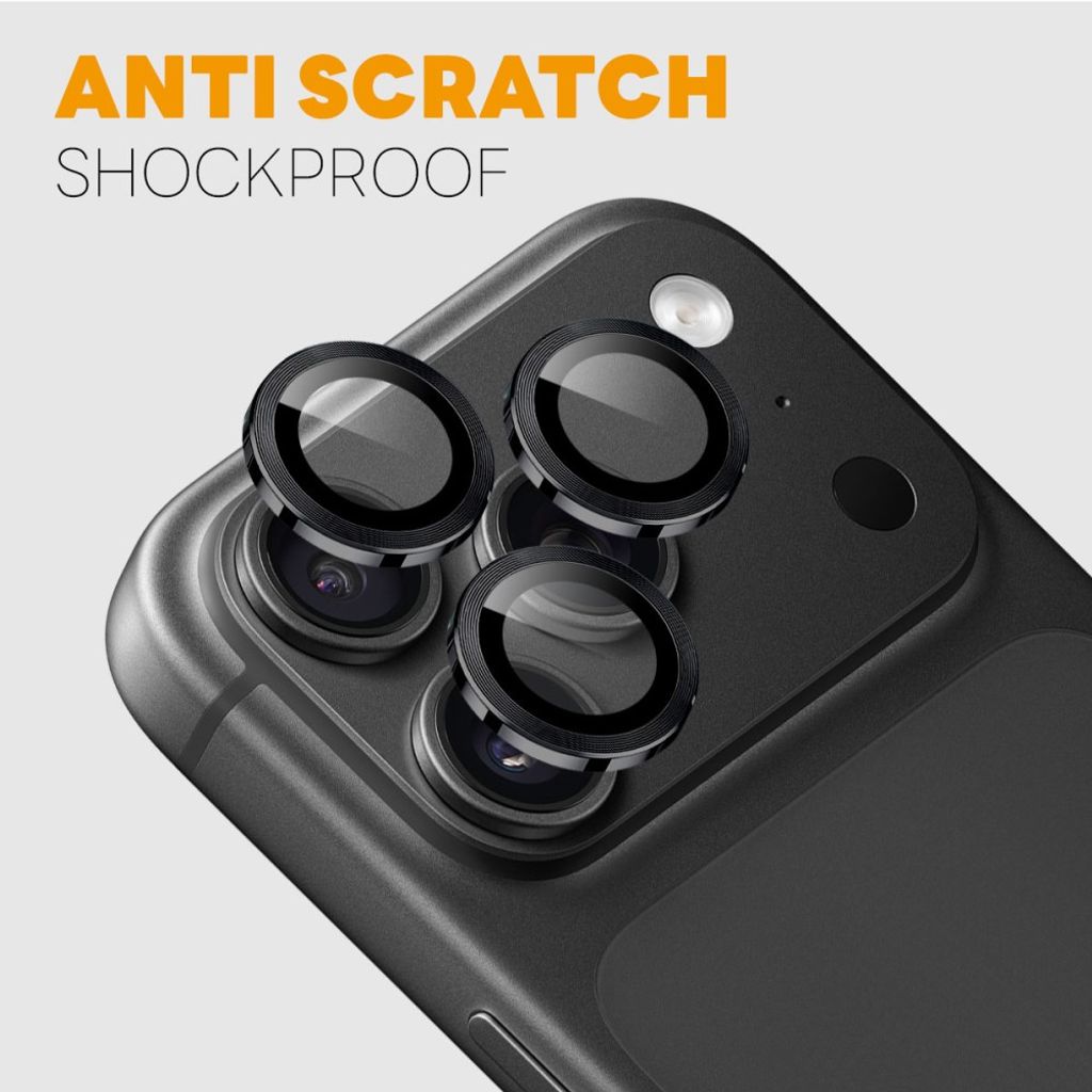 NORTHJO iPhone 18 Pro/18 Pro Max -suojakalvo karkaistusta lasista - musta