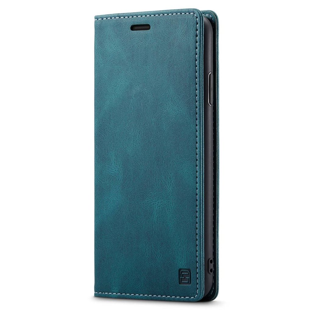 AUTSPACE Plånboksfodral med RFID och stativ för iPhone X/XS – Blå