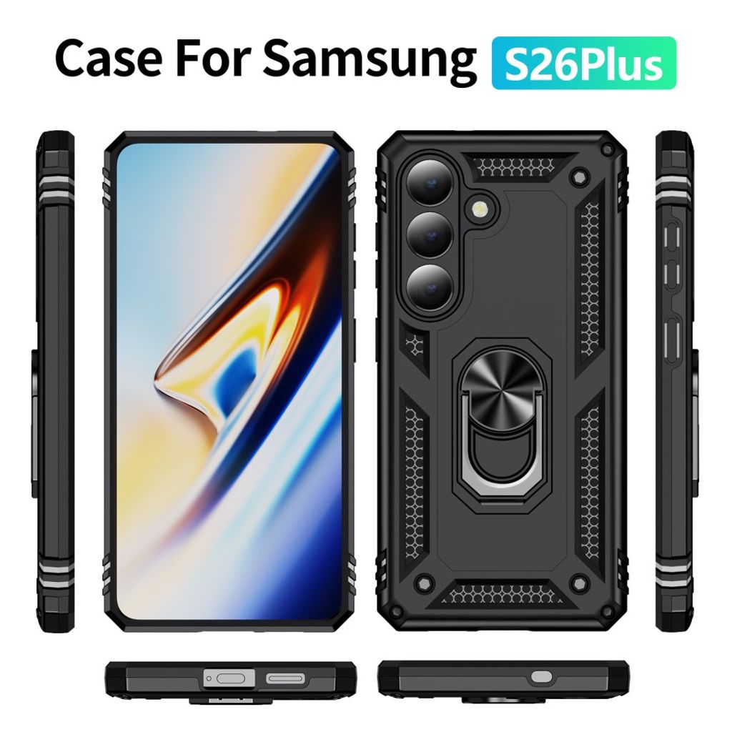 Samsung Galaxy S26 Plus Deksel Stativ - Svart