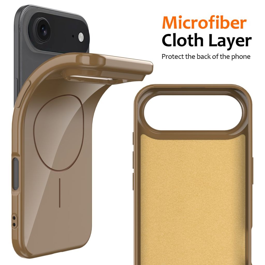 iPhone 17 Air MagSafe-kompatibelt skal med bärrem – Guld