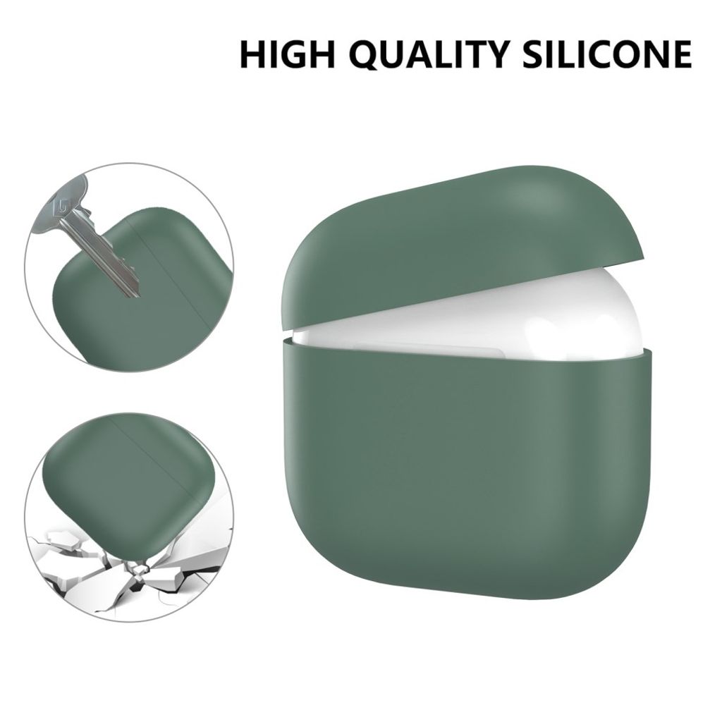 AHASTYLE Apple AirPods 4 Silikonskal Stötsäker – Grön