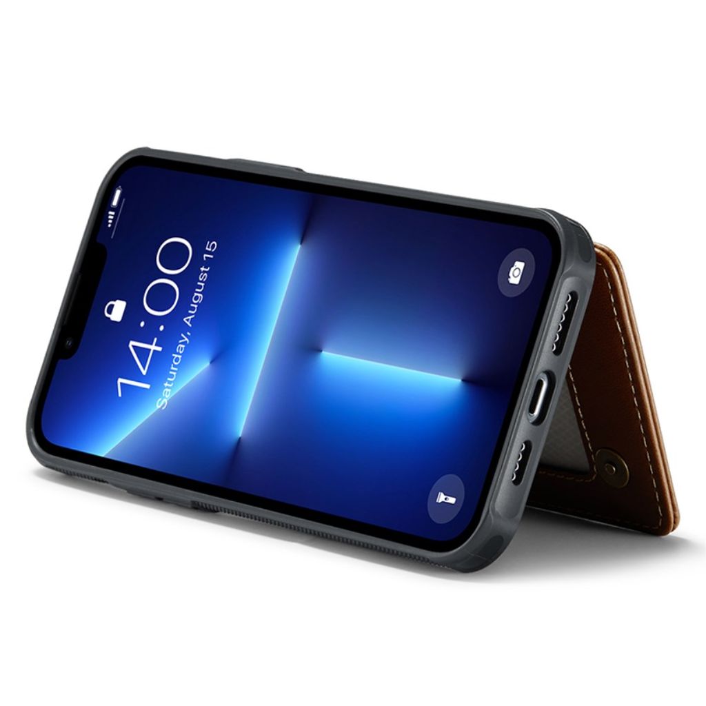 iPhone 13 Pro CASEME C22 Lompakkokuori RFID-estolla - Ruskea