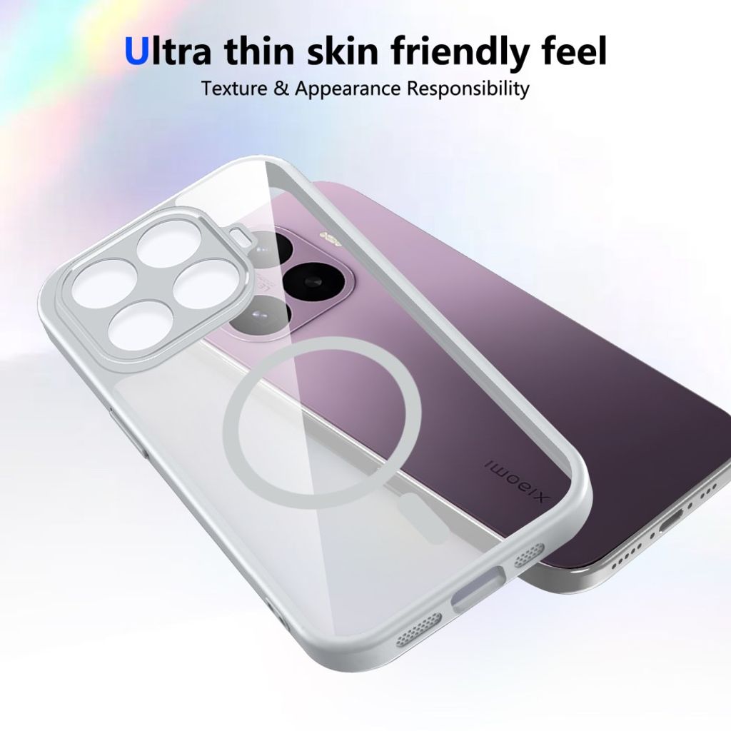 Xiaomi 17T Pro MagSafe-skal med transparent baksida - Grå