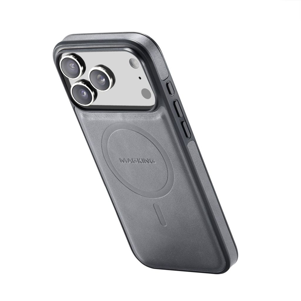MAGKING K1 iPhone 18 Pro Max / 17 Pro Max MagSafe Deksel i PU-skinn - Grå