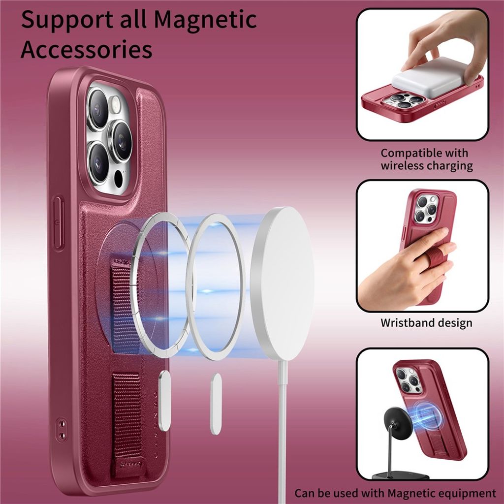 CASENEO iPhone 15 Pro Max Skal med MagSafe - Röd