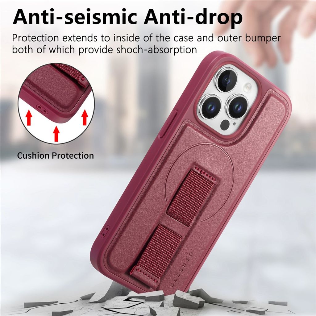 CASENEO iPhone 15 Pro Max Skal med MagSafe - Röd