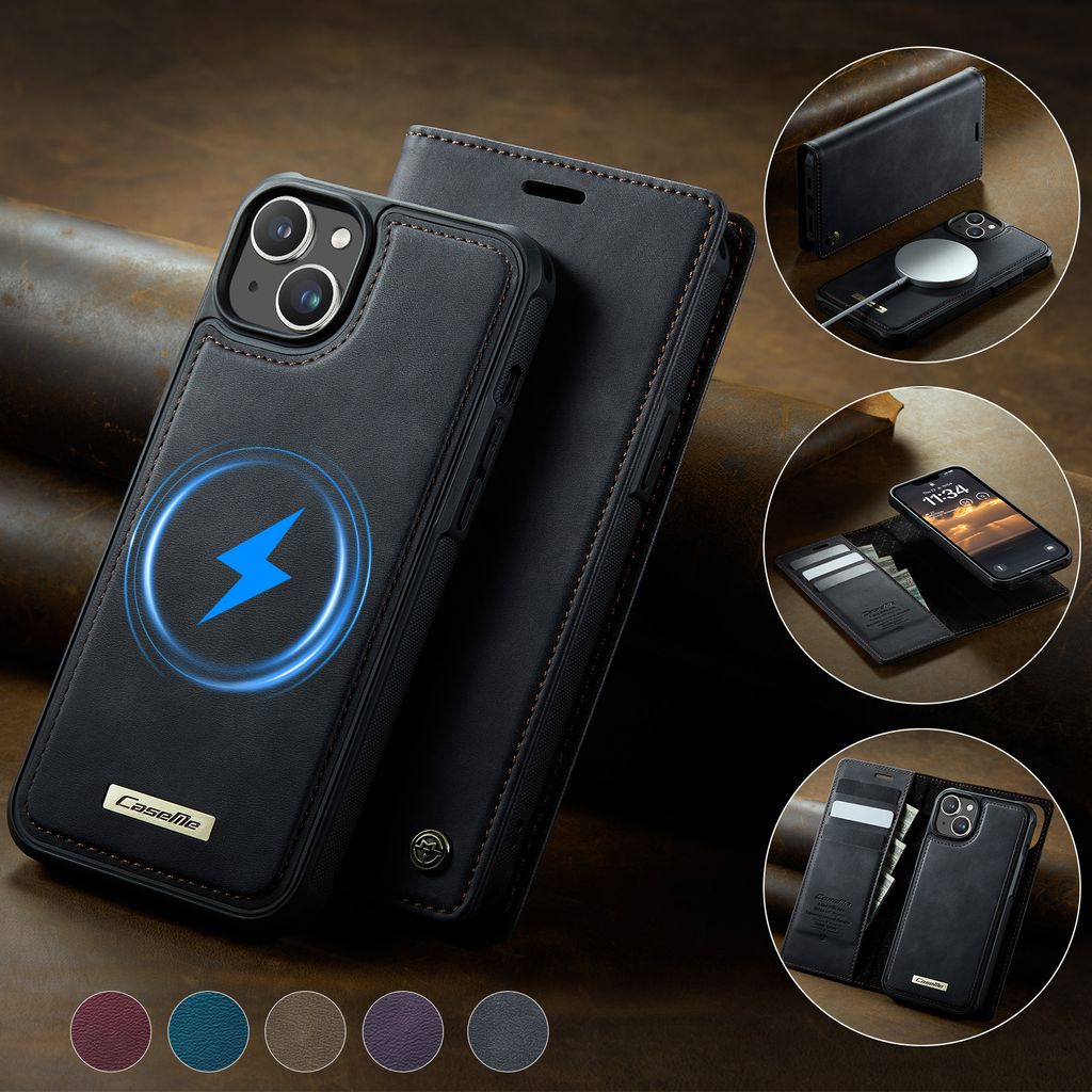 CASEME iPhone 14 Plus / iPhone 15 Plus Kotelo MagSafe - Musta