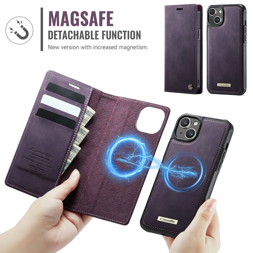 CASEME iPhone 14 Plus / iPhone 15 Plus Kotelo MagSafe - Violetti