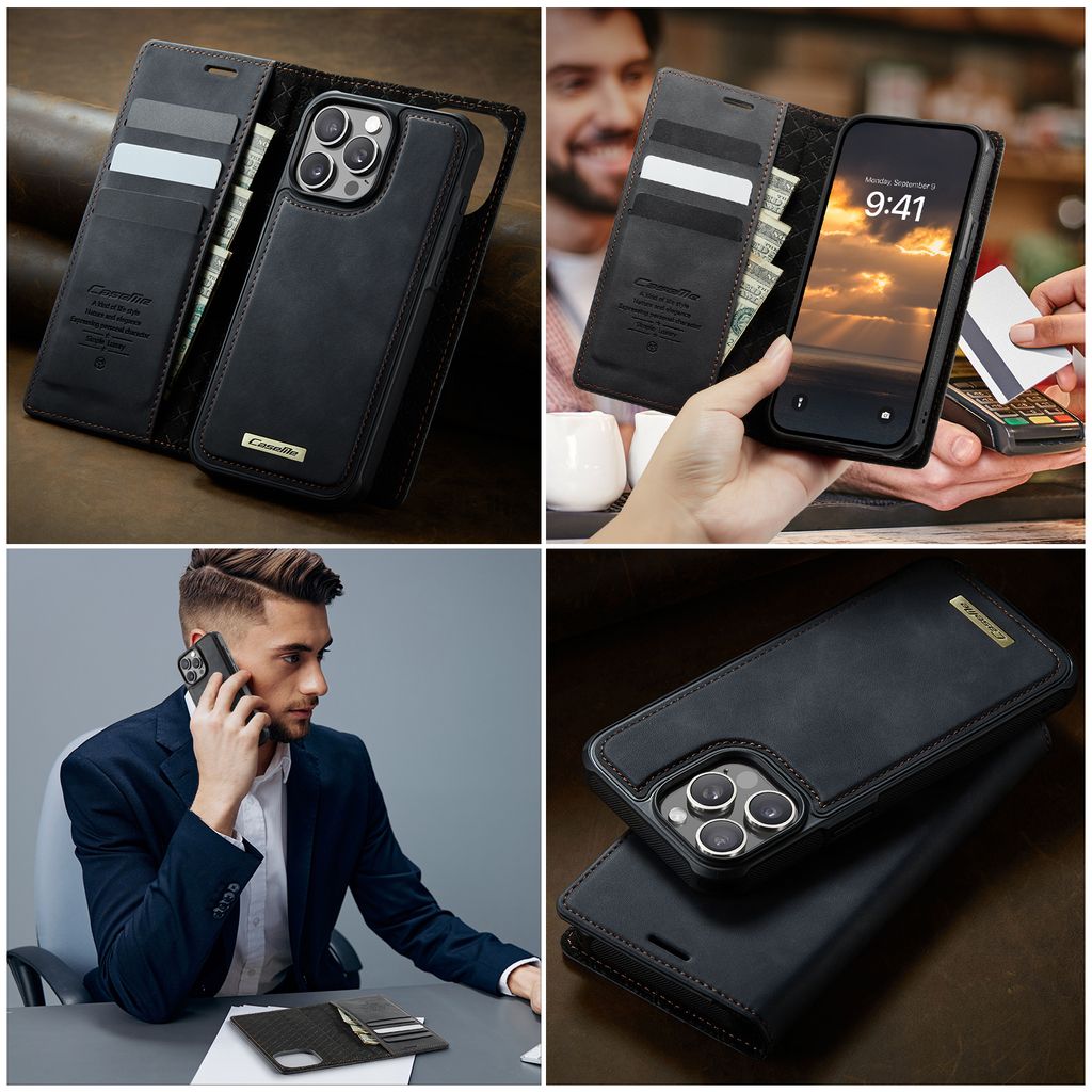 CASEME iPhone 15 Pro Max Kotelo MagSafe - Musta
