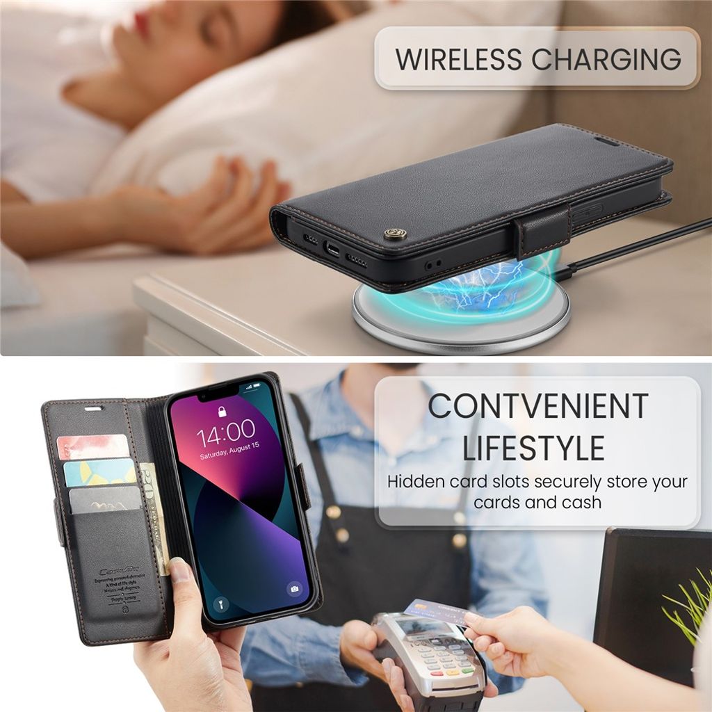 CASEME iPhone 15 Plus Etui med Kortplads - Sort