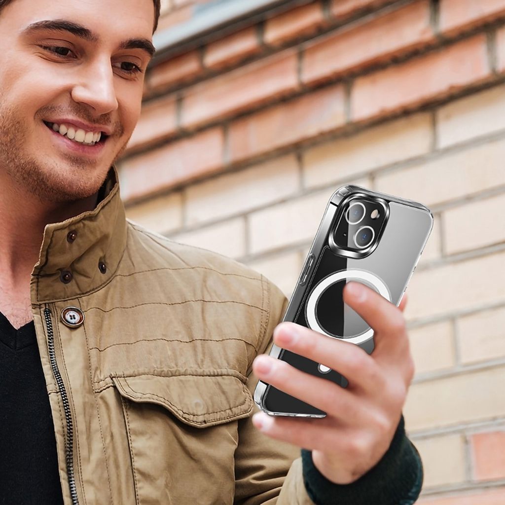 iPhone 15 Plus Akryyli Kuori MagSafe - Musta