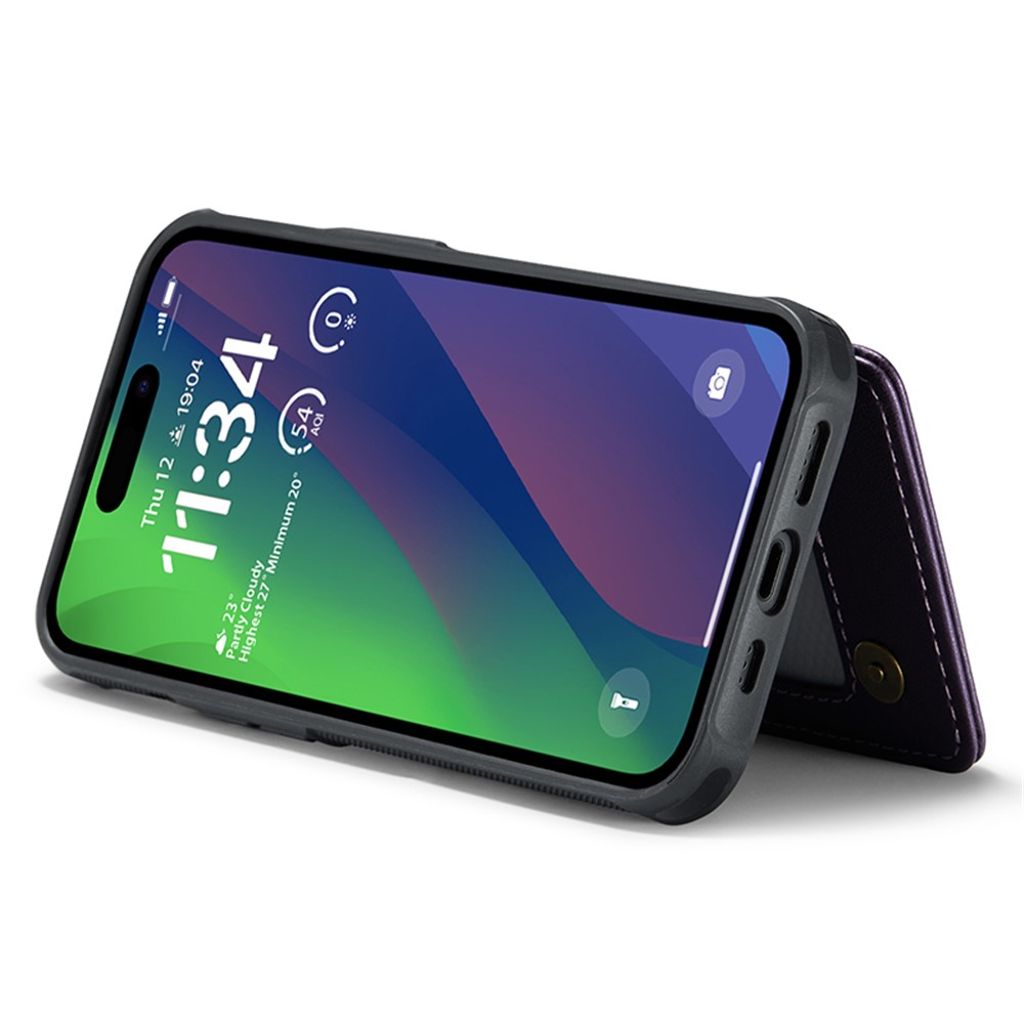 CASEME iPhone 15 Plus Cover med 5 Kortplads - Lilla