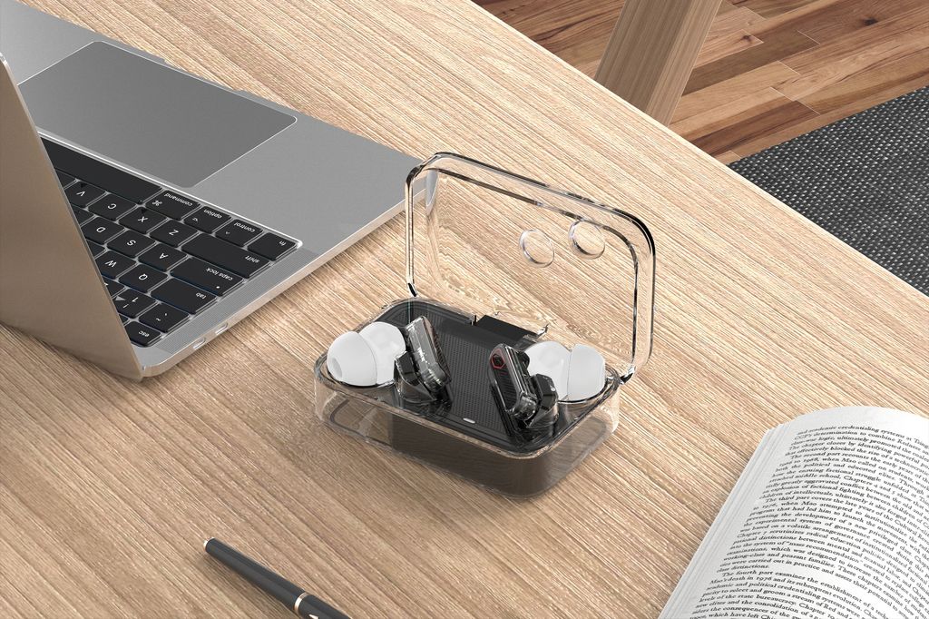 Streetz True Wireless-hörlurar med dubbla mikrofoner ENC - Transparent