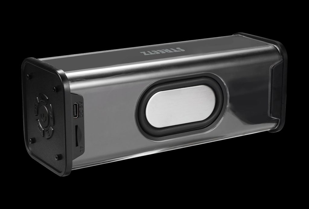 STREETZ Bluetooth-højttaler med TWS og LED-lyseffekter, 10 W