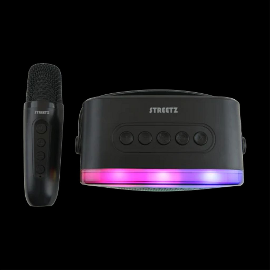 Streetz - Karaoke kaiutin langattomalla mikrofonilla - Musta
