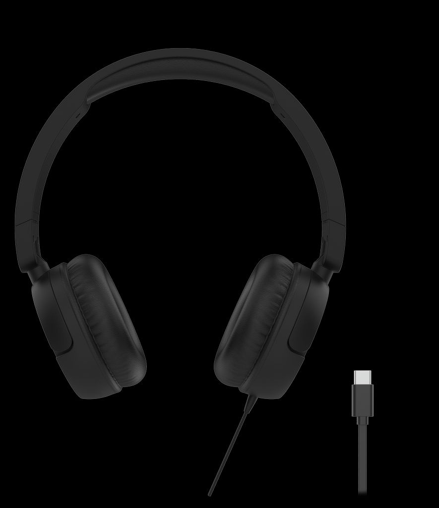 Streetz HC110 -nappikuulokkeet USB-C-liitännällä – mustat