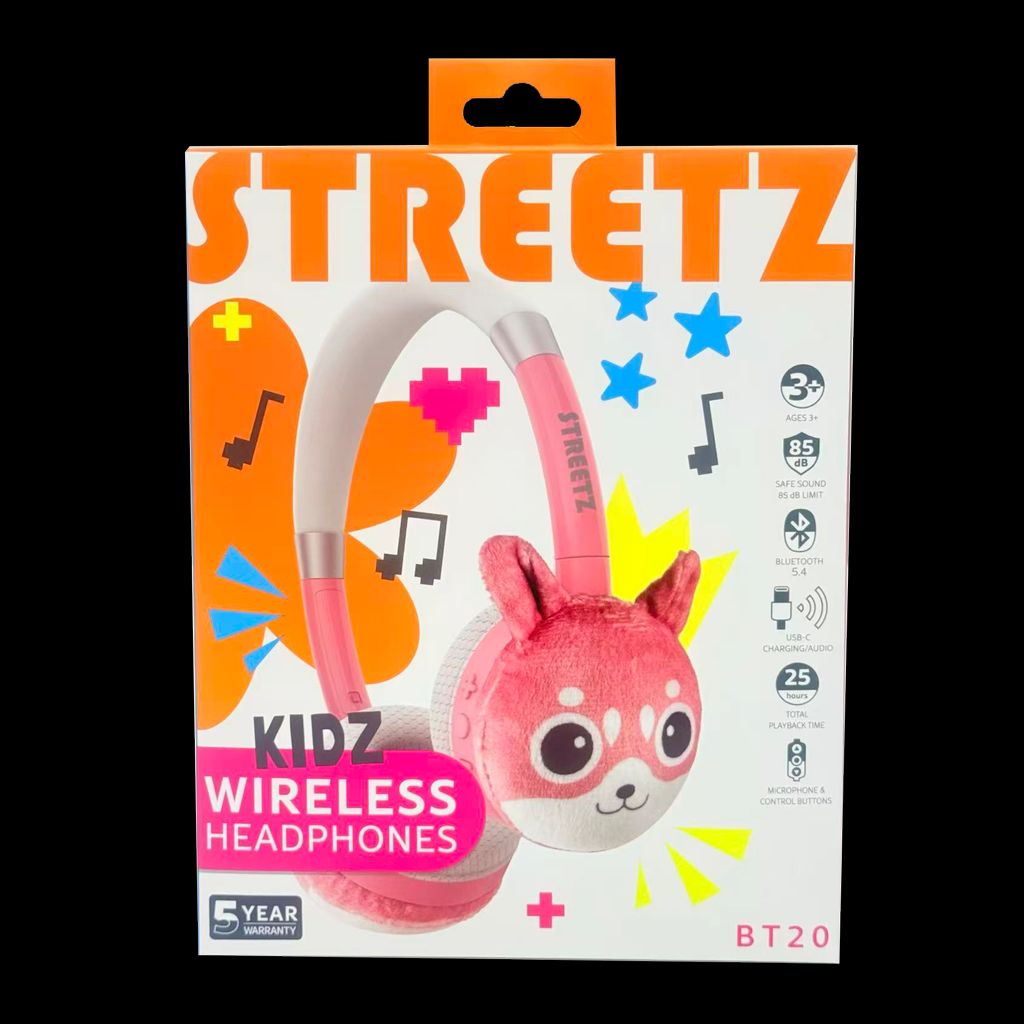 Streetz Kids Bluetooth-kuulokkeet mikrofonilla - Vaaleanpunainen