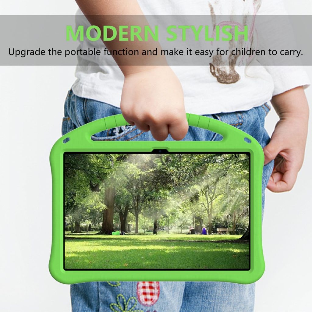 Samsung Galaxy Tab S10 FE Plus Case with Handle stand - Green