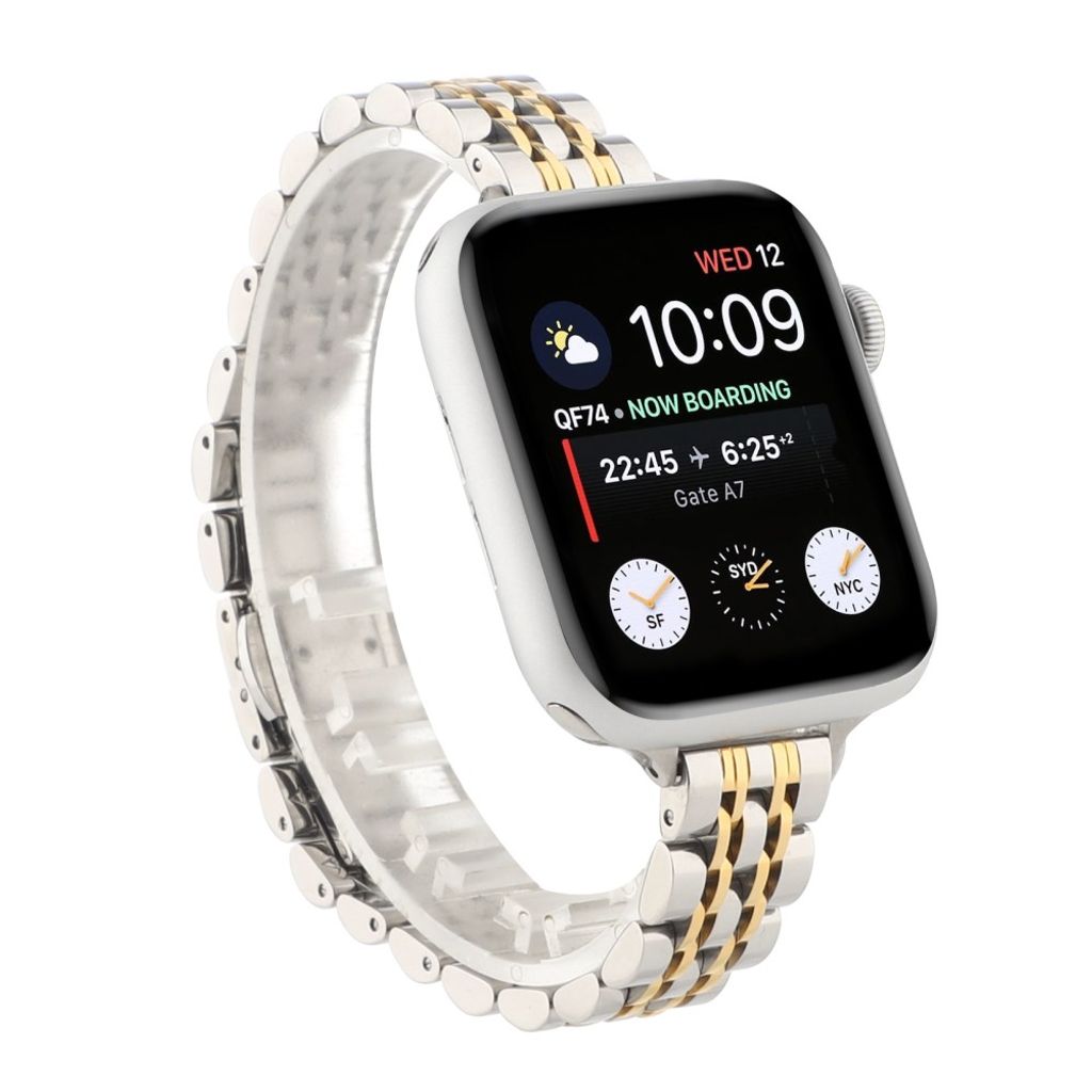 Apple Watch 38/40/41/42mm Urrem med lænkedesign i rustfrit stål - Sølv/Guld