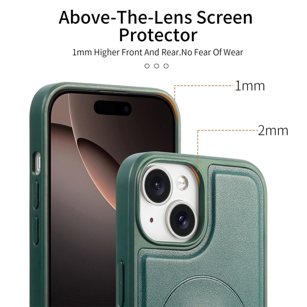 CASENEO iPhone 15 Plus/14 Plus MagSafe Cover med Håndgreb - Grøn