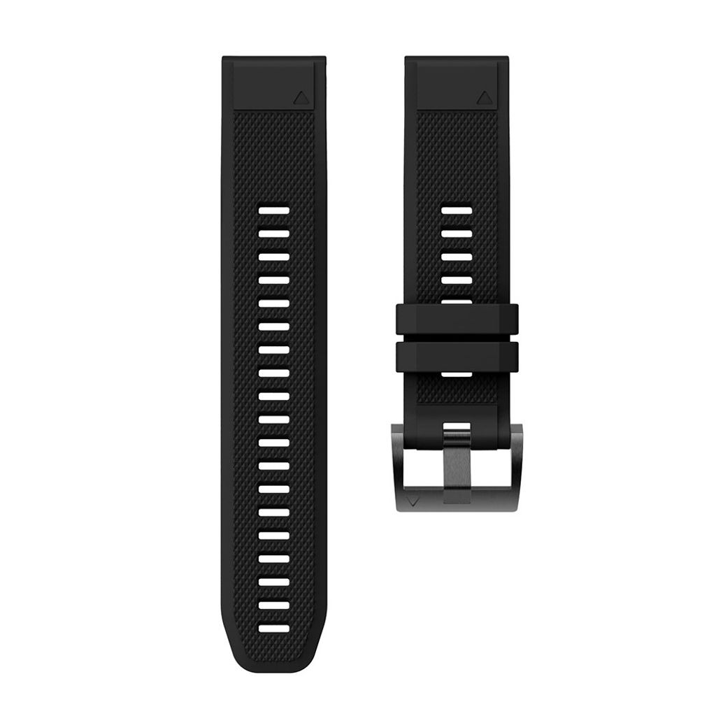 Garmin Fenix 5/Fenix 5 Plus/Fenix 6 osv. Silikonklokkerem – Svart