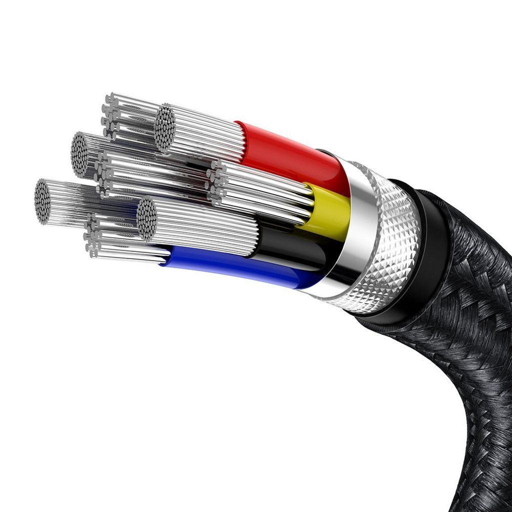 Baseus Cafule Series Metal Data USB-C / USB-C PD QC SCP 100W kabel 1 m sort