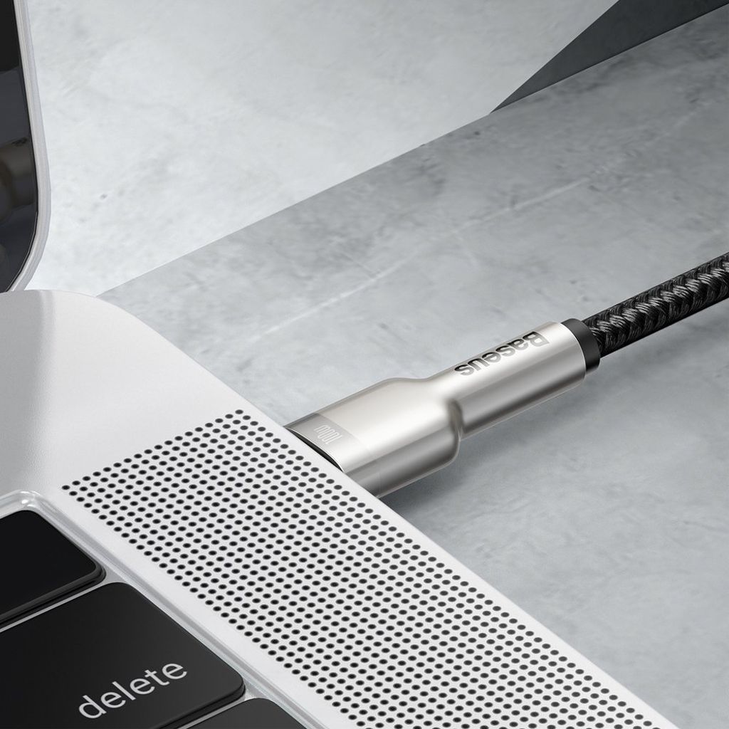 Baseus Cafule Series Metal Data USB-C / USB-C PD QC SCP 100W kabel 1 m sort