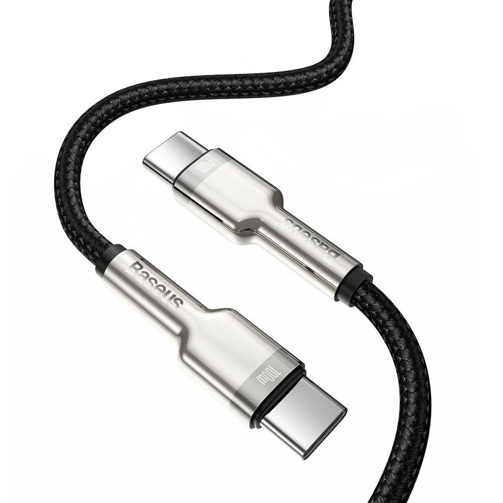 Baseus Cafule Series Metal Data USB-C / USB-C PD QC SCP 100W kabel 1 m sort