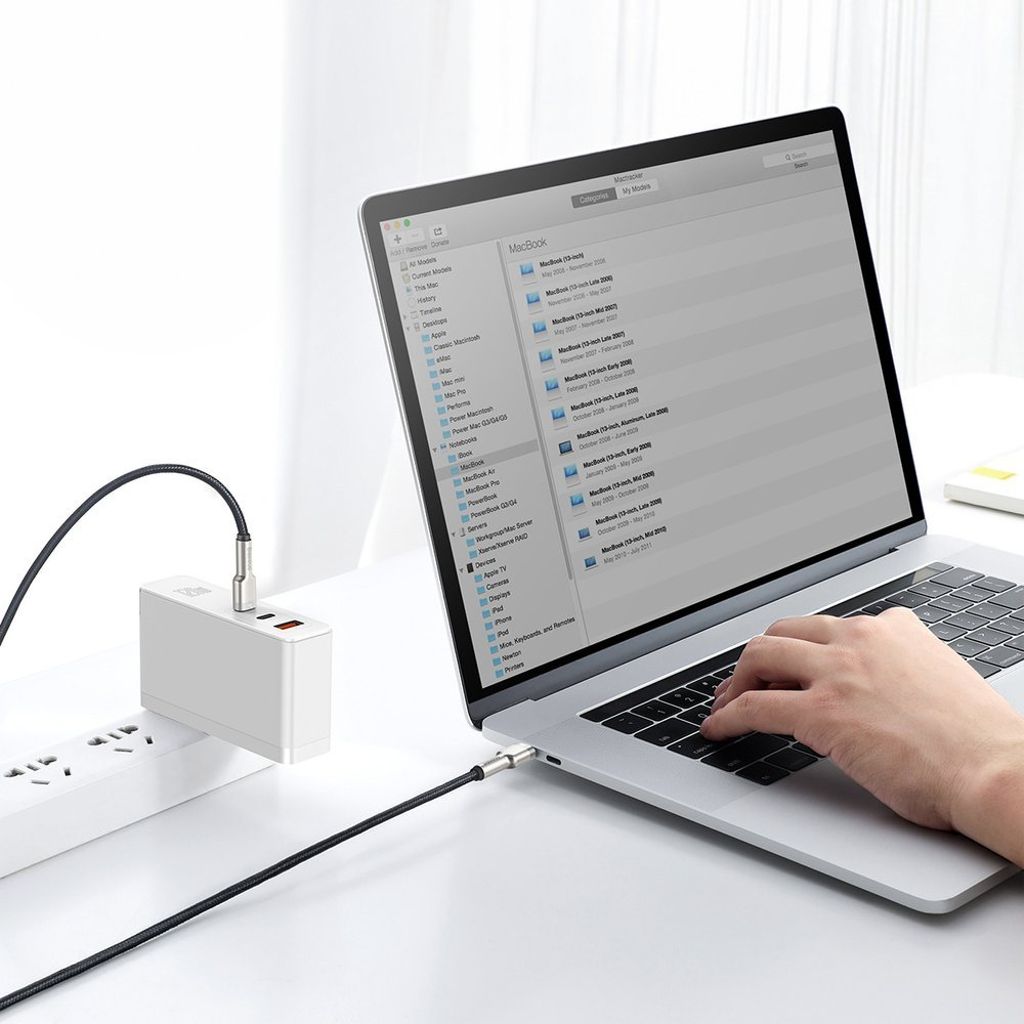 Baseus Cafule Series Metal Data USB-C / USB-C PD QC SCP 100W kabel 1 m sort