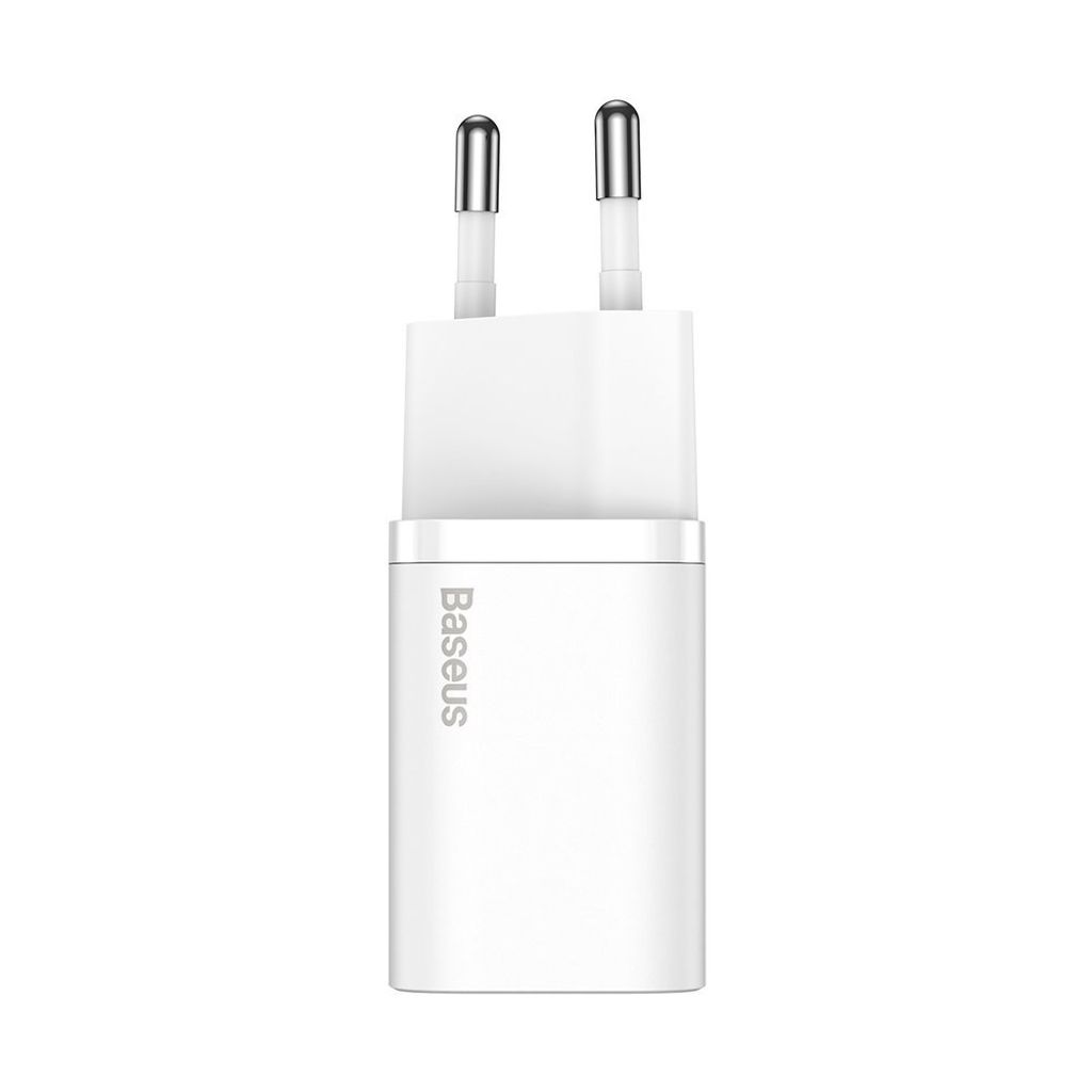 Baseus Super Si 1C pikalaturi USB C 20W + USB C - Lightning kaapeli 1 m valkoinen