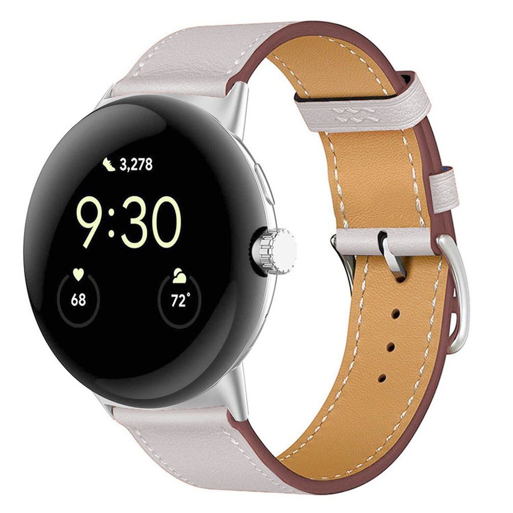 Google Pixel Watch 3 45 mm Kellonranneke nahkaa - beige