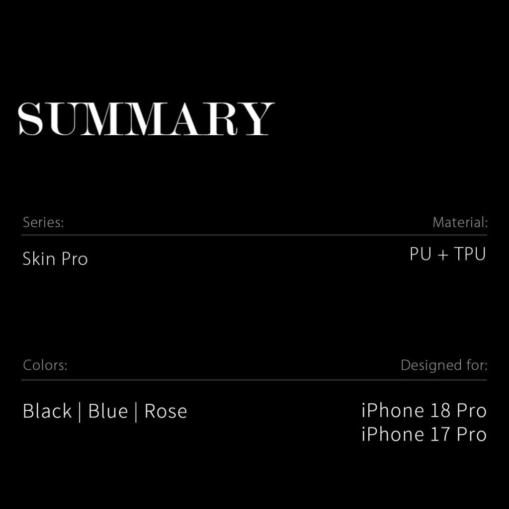 Dux Ducis iPhone 18 Pro / 17 Pro Fodral med Korthållare - Svart