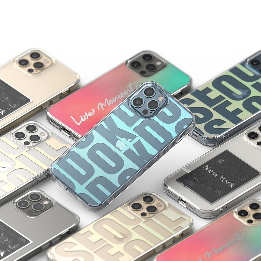 Ringke Fusion Cover til iPhone 12 Pro Max - Lyserød/Grøn
