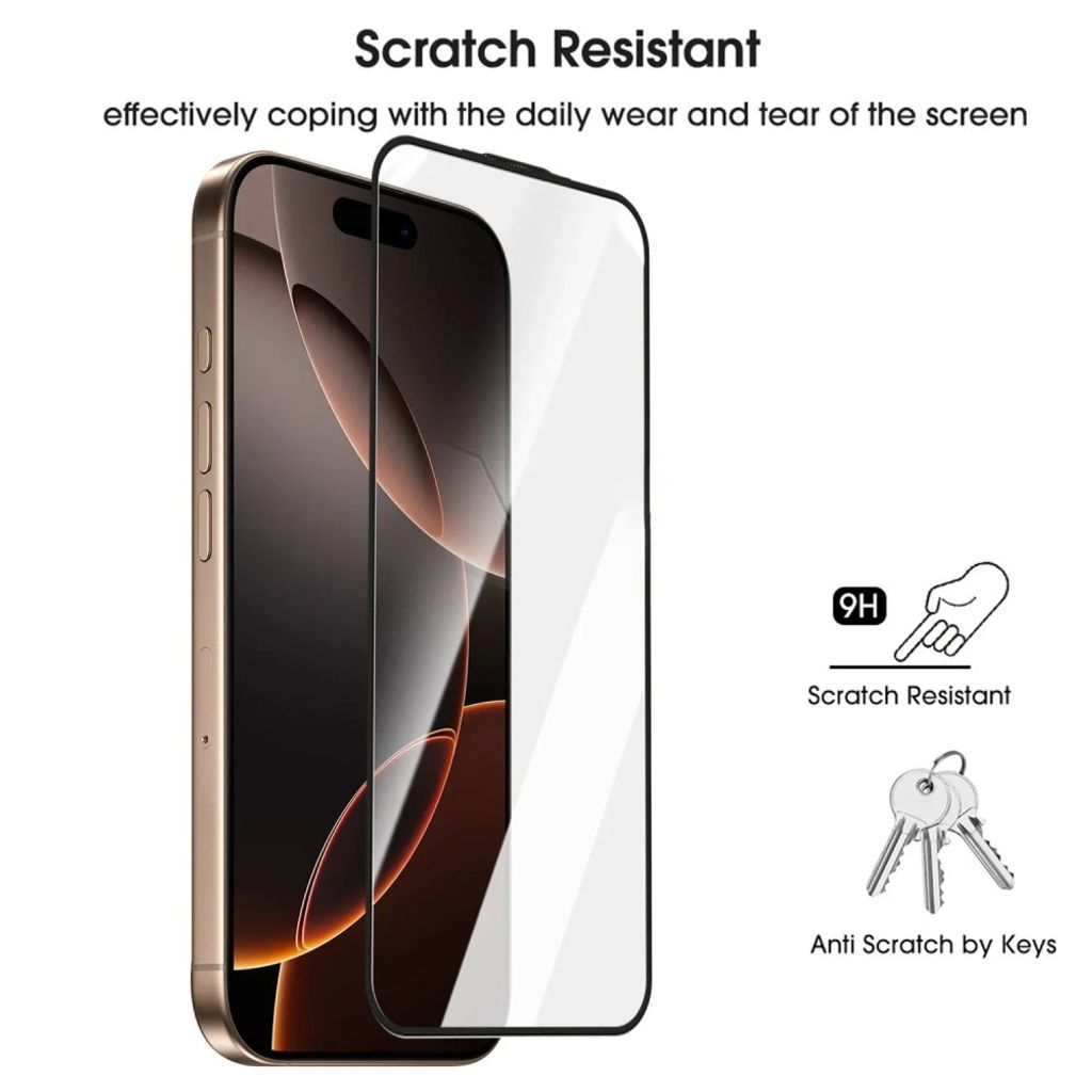 iPhone 18 Pro Max/17 Pro Max Näytönsuoja Koko Näyttö Alumiini-silikonilasi HD
