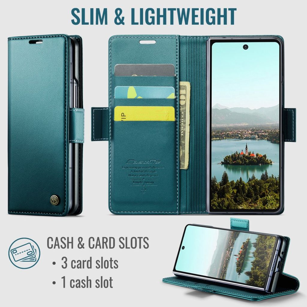 CASEME Samsung Galaxy Z Fold8 Ultra Flip Cover med RFID blokering - Grøn