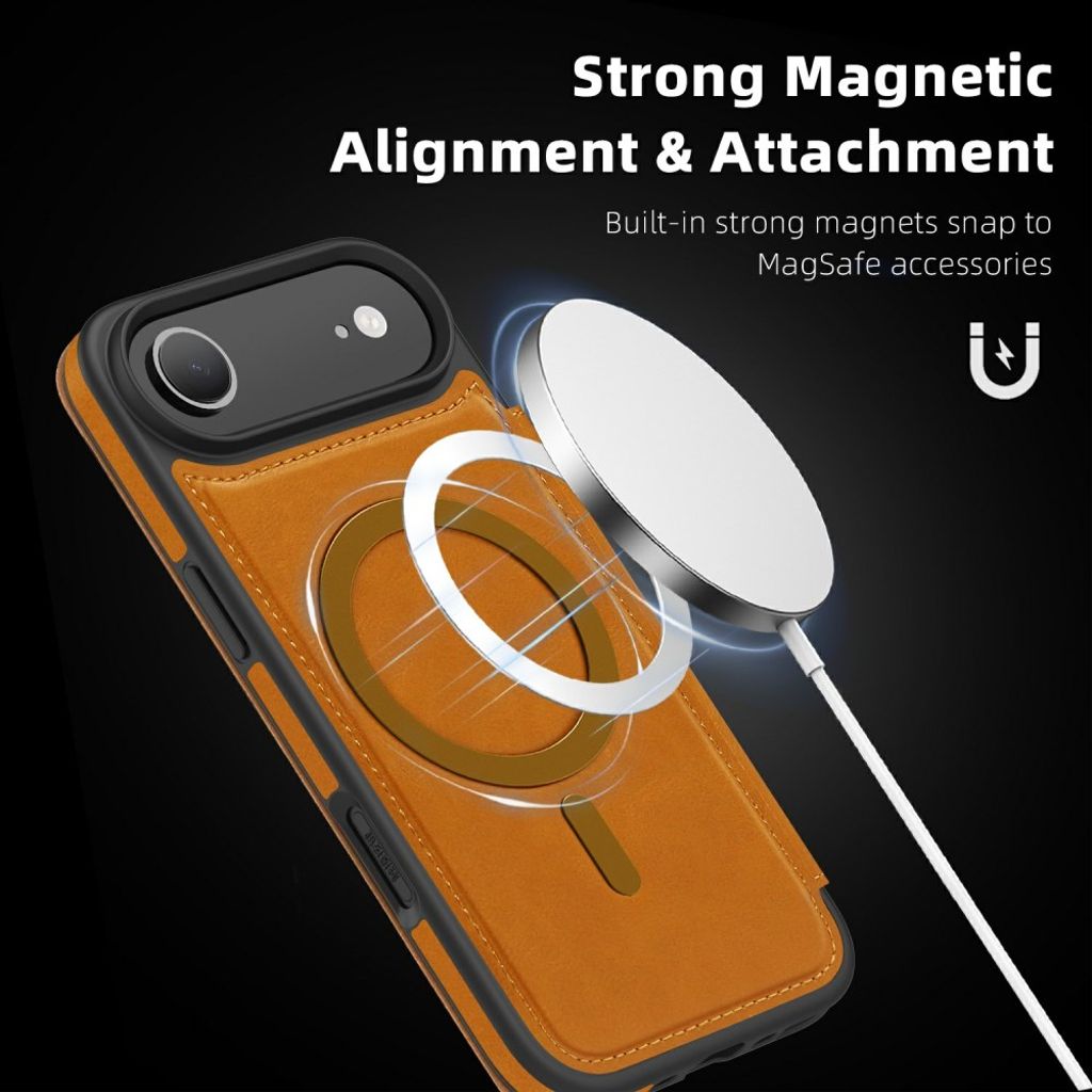 iPhone 17 Air MagSafe Cover with Card Slots - Brown