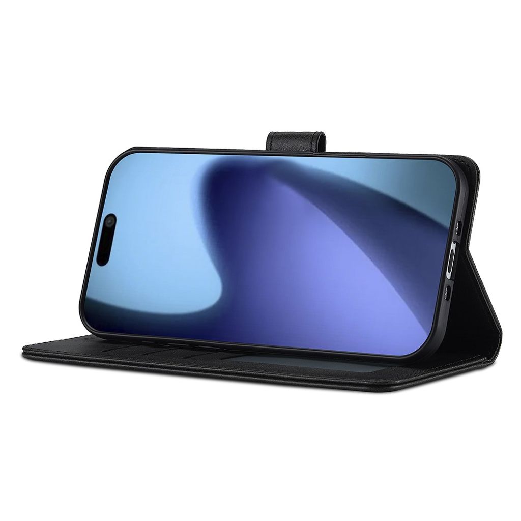 LC.IMEEKE iPhone Air Lompakkokotelo jalustalla - Musta