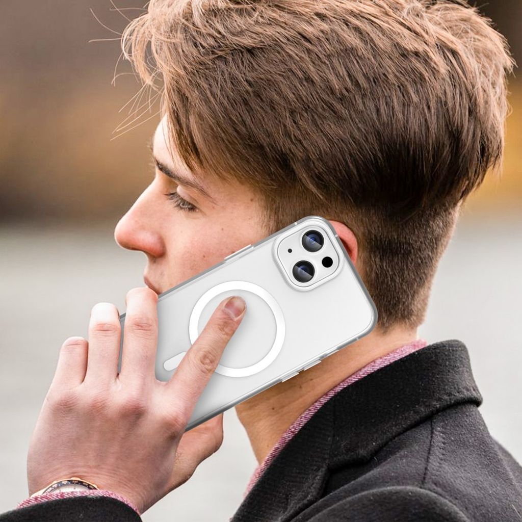 iPhone 13 Kuori MagSafe-yhteensopiva - Valkoinen