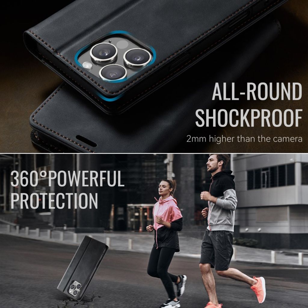 CASEME iPhone 16 Pro Etui med Stativ - Svart