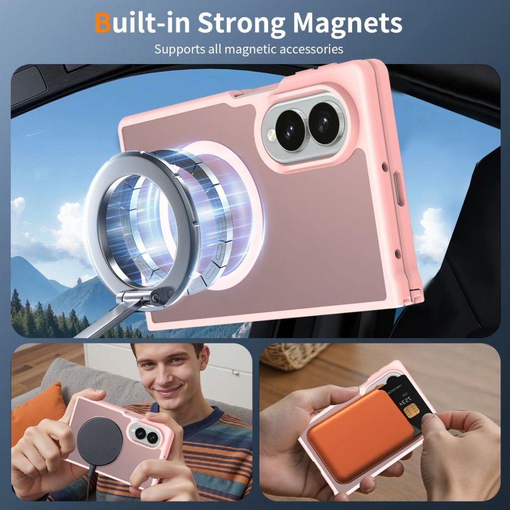 Samsung Galaxy Z Fold8 MagSafe cover med akrylbagside - Lyserød