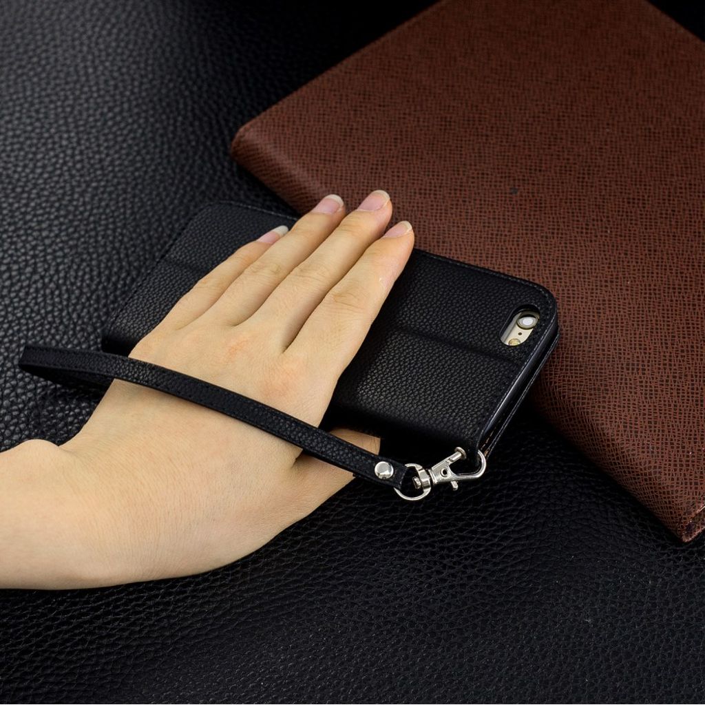 iPhone 6/6s Plånboksfodral med Kortfack - Svart