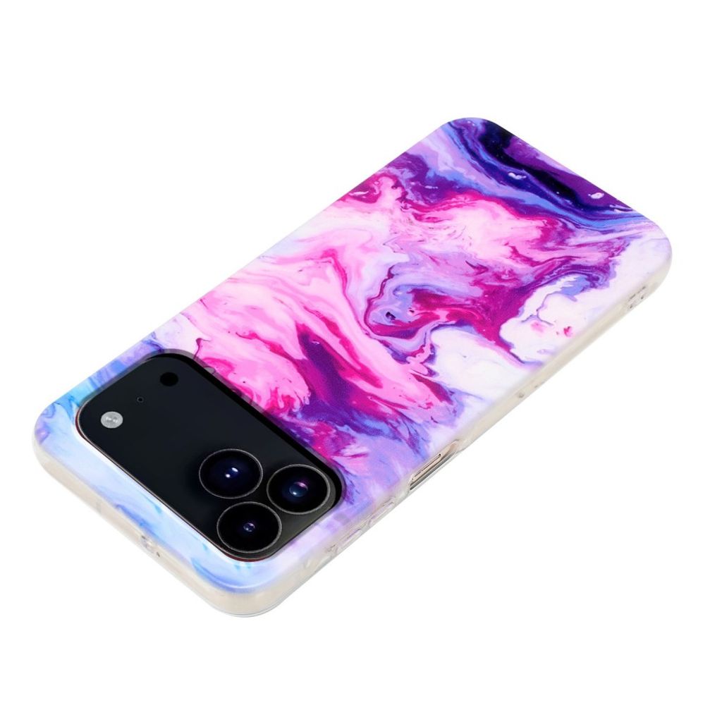 iPhone 18 Pro/17 Pro Skal Marmormönster TPU - Lila