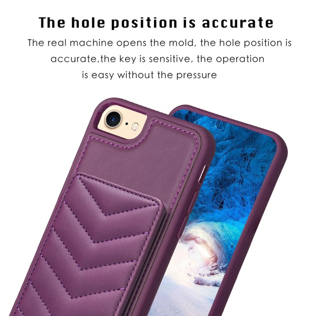 iPhone 6/6s/7/8/SE 2020/2022 Skal med Stativ - Mörklila