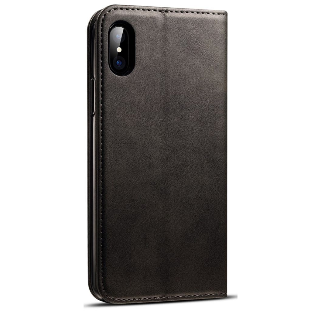 SUTENI Plånboksfodral med Stativ för iPhone X/XS – Svart