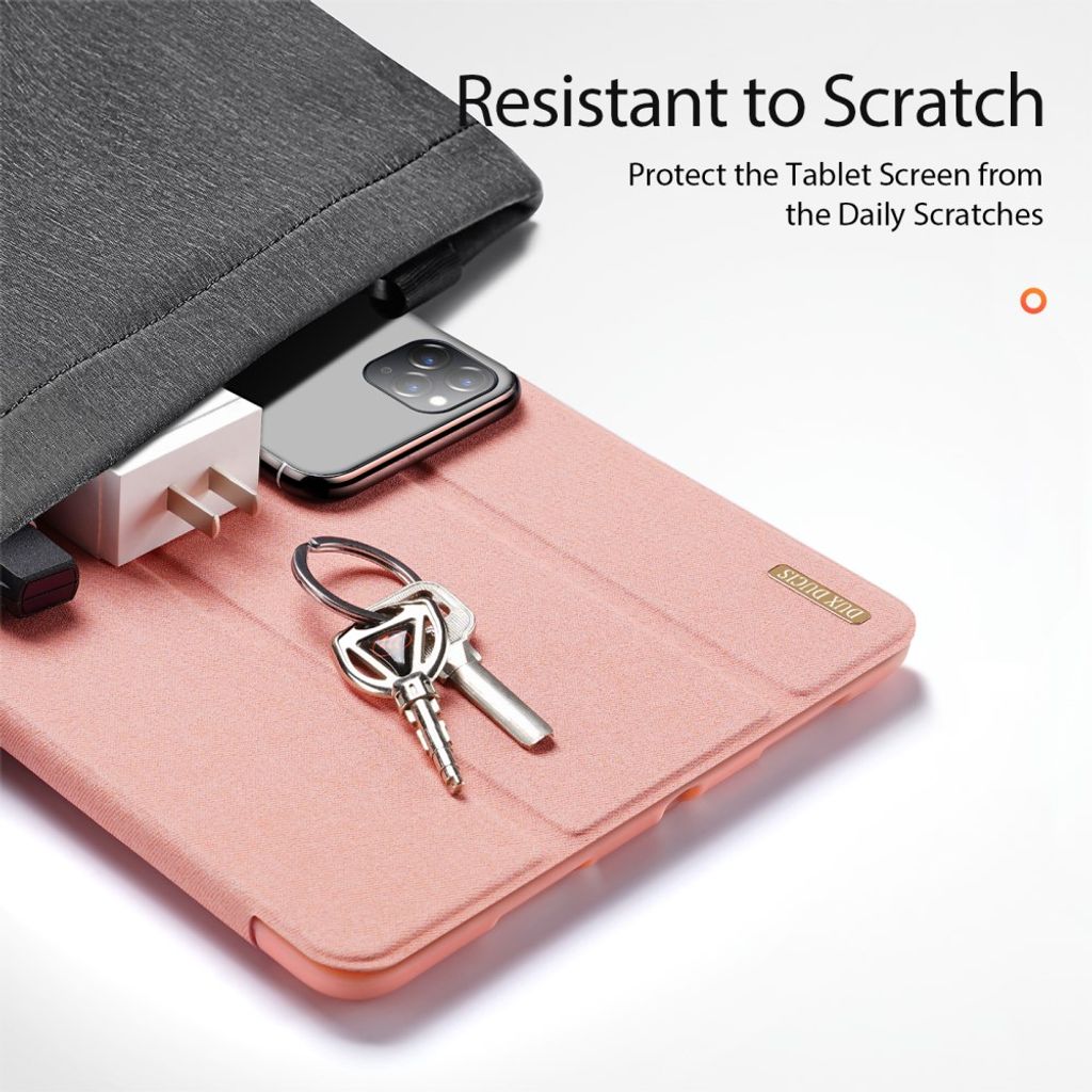 Dux Ducis iPad A16 11" 2025/10.9" 2024 Flip cover med holder til styluspen - Lyserød