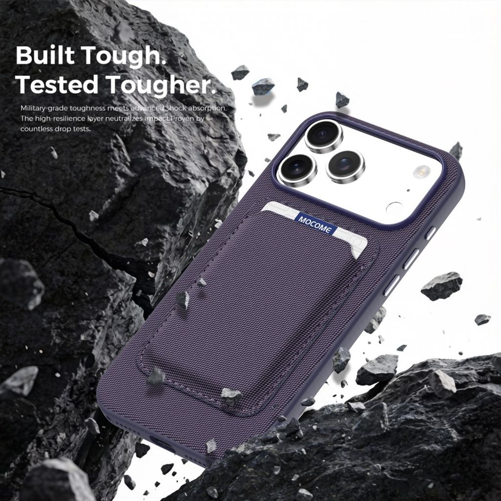 iPhone 18 Pro Max MagSafe Deksel RFID-blokkerende Kortholder - Lilla