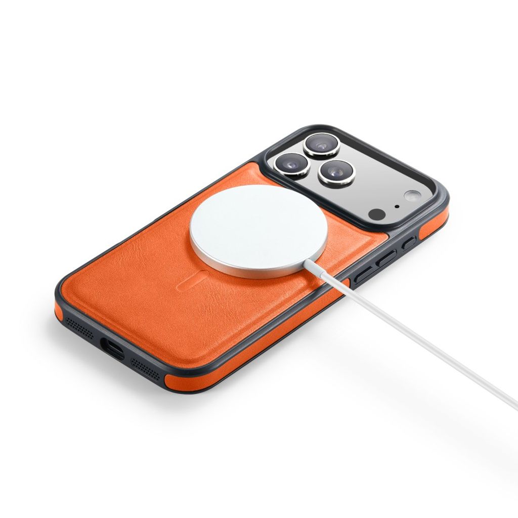 MAGKING K1 iPhone 18 Pro Max / 17 Pro Max MagSafe Deksel i PU-skinn - Oransje