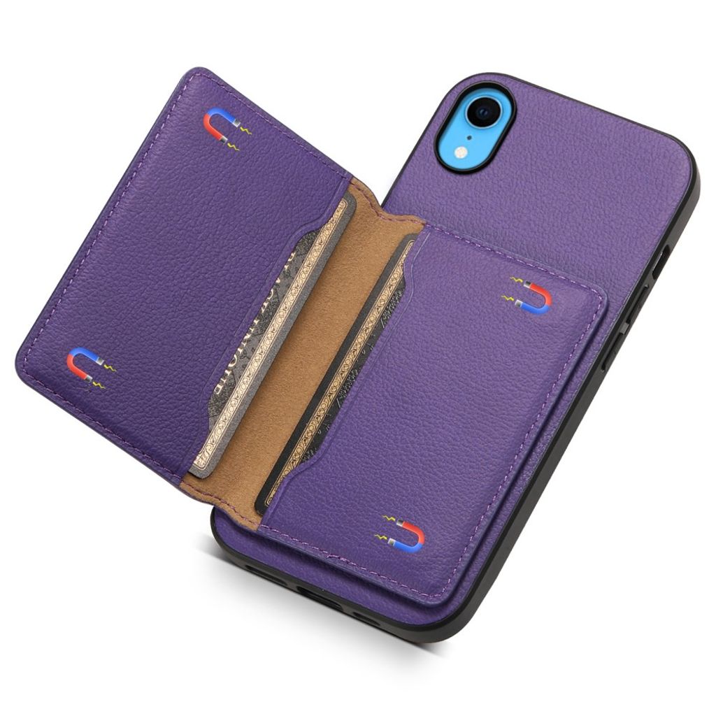 iPhone XR Skal Stativ Plånbok PU-läder – Lila