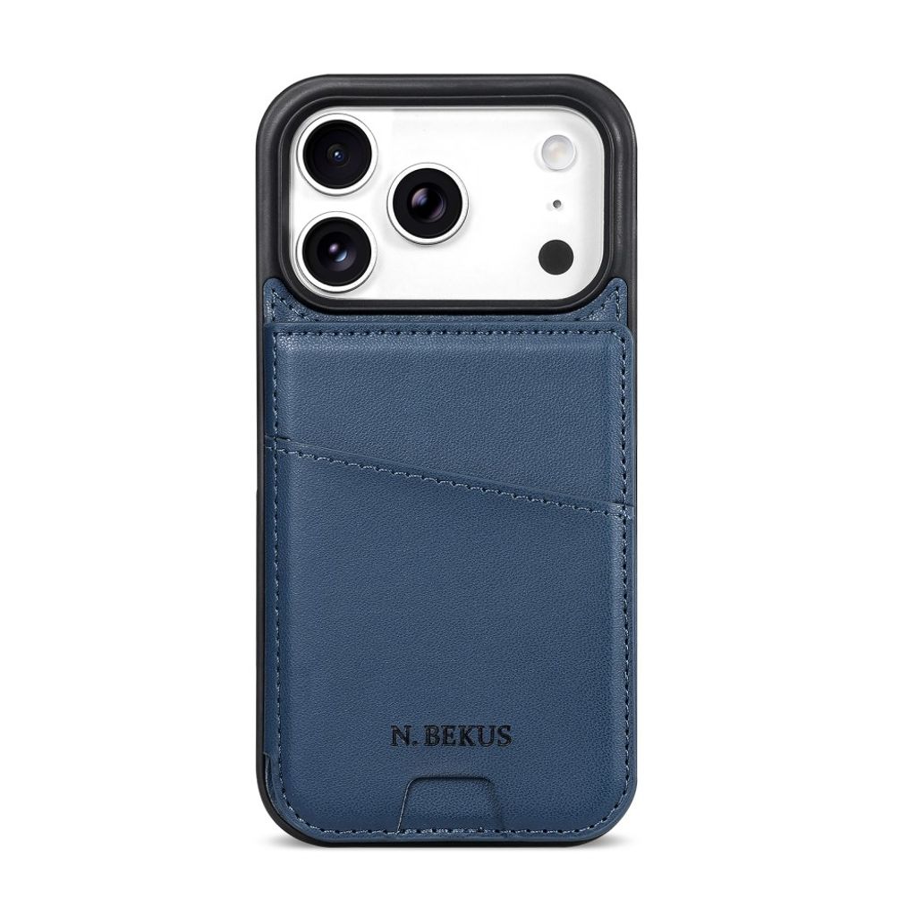 N.BEKUS iPhone 18 Pro Max/17 Pro Max Lompakkokuori RFID-suojauksella - Sininen